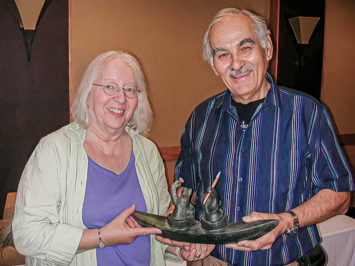 Marie with Jonas Faber at the 2015 Inuit Art Society Meeting in Minneapolis