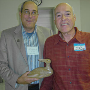 Lane Phillips and Eliot Waldman at the 2009 Inuit Art Meeting at the Dennos in Traverse City Michigan