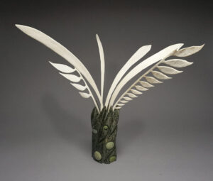 Shore Plants stone and whalebone sculpture by Arnaqu Ashevak.