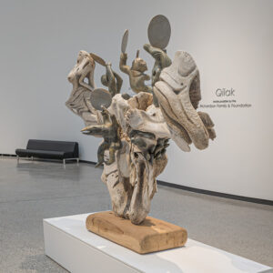 A large whalebone sculpture by David Anghik Ruben.