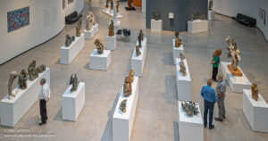 Overview of a portion of an exhibit of work by Abraham Anghik Ruben.